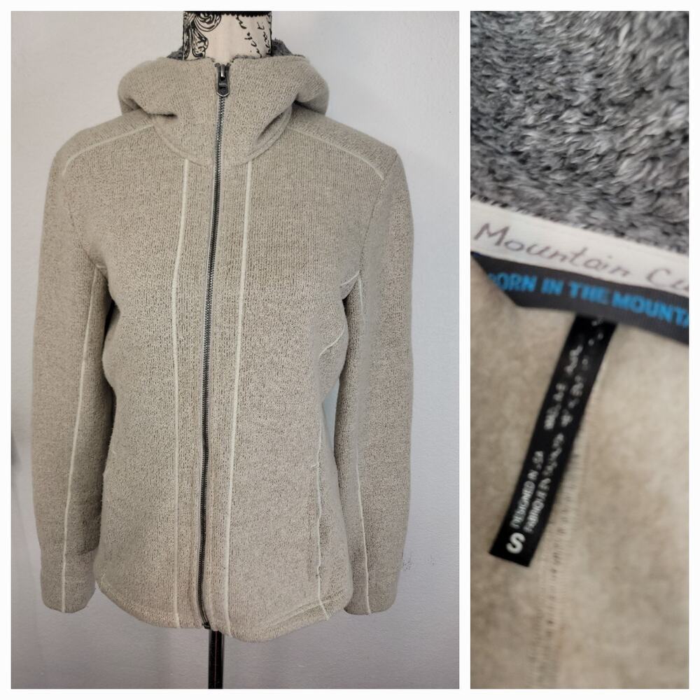 KUHL Stella Full Zip Hooded Jacket Womens SZ S Knit Pockets Outdoor Thermal 4346